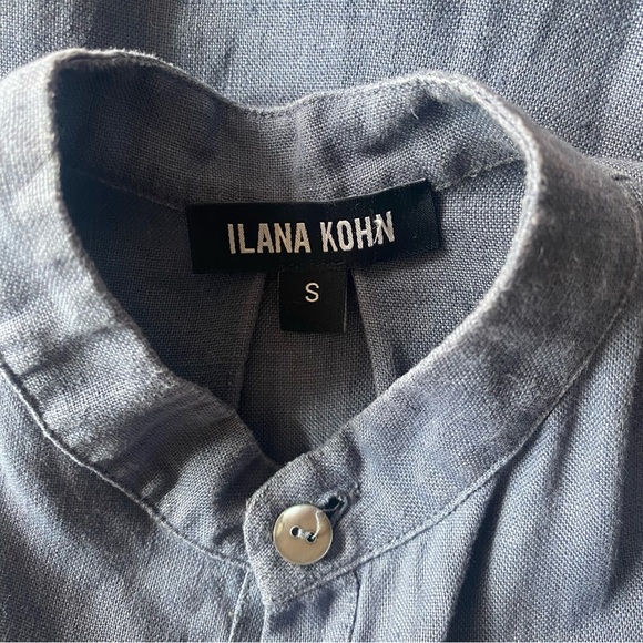 GUC ILANA KOHN Gray Linen Button Down Dress - Size SMALL - Picture 6 of 6